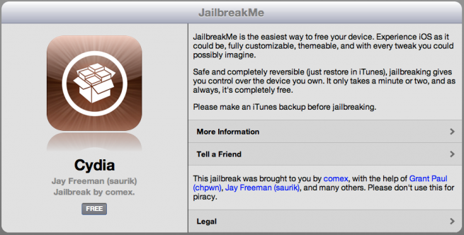 jailbreakme1 JailBreakMe 3.0 يعود مجدداً بدعم الآيباد 2