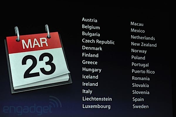 نزول آيباد 3 في الأسواق يوم 23 مارس 2012