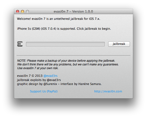 evasi0n iOS 7 jailbreak